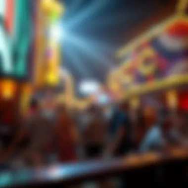 Exciting nightlife scene at The Cosmopolitan with dynamic lighting