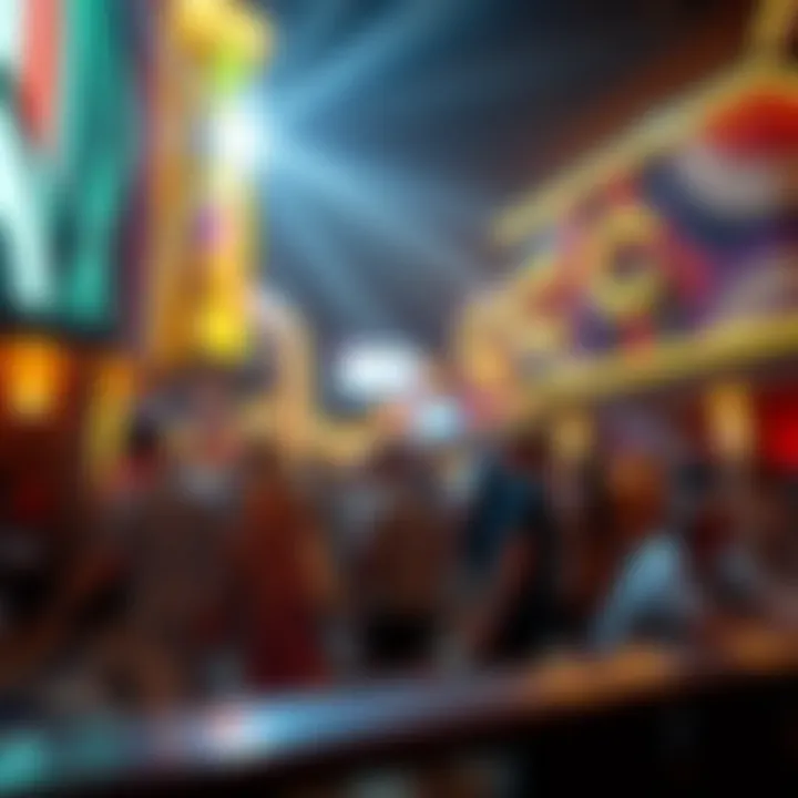 Exciting nightlife scene at The Cosmopolitan with dynamic lighting