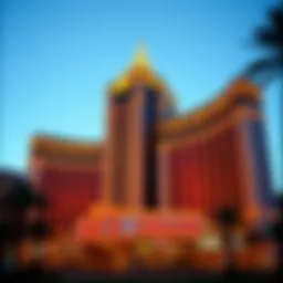 The grandeur of MGM Grand's exterior at dusk