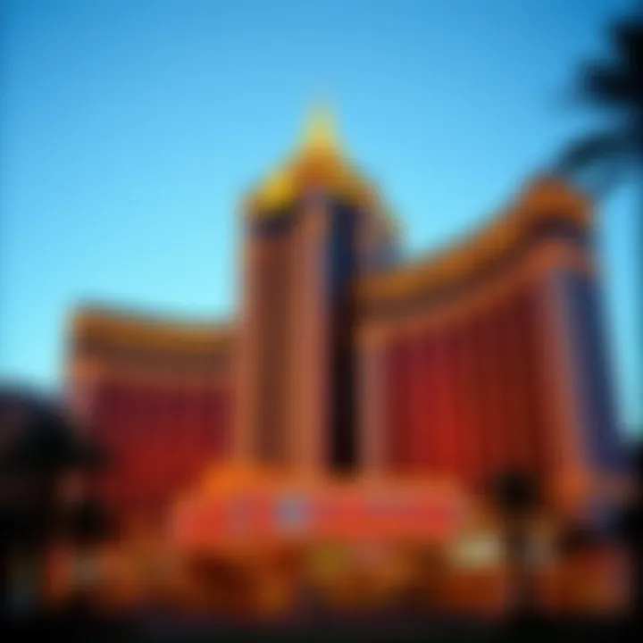 The grandeur of MGM Grand's exterior at dusk