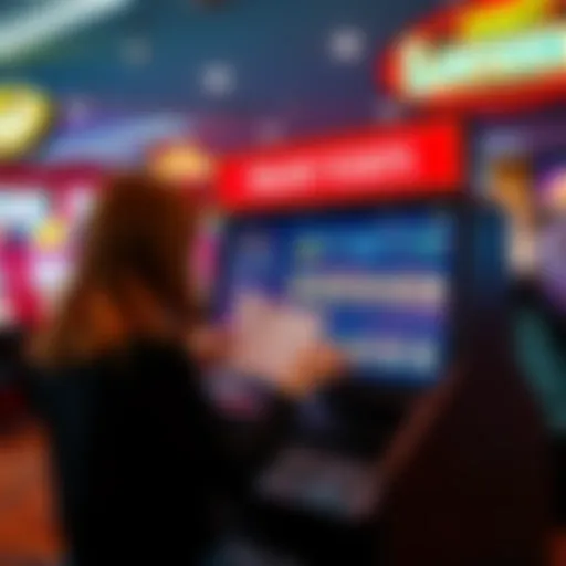 Virtual interface for purchasing lottery tickets