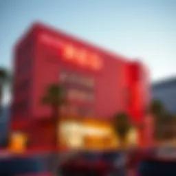 Exterior view of the New Red Hotel showcasing modern architecture
