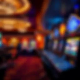 Luxurious gaming area showcasing slot machines