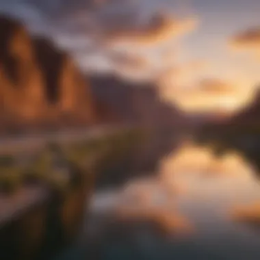 Breathtaking view of the Colorado River at sunset