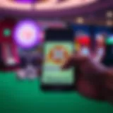 An illustration showing a digital lottery ticket on a smartphone screen