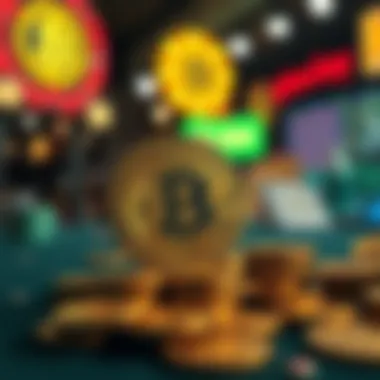 Cryptocurrency in Online Gambling An illustration of cryptocurrency transactions for gambling