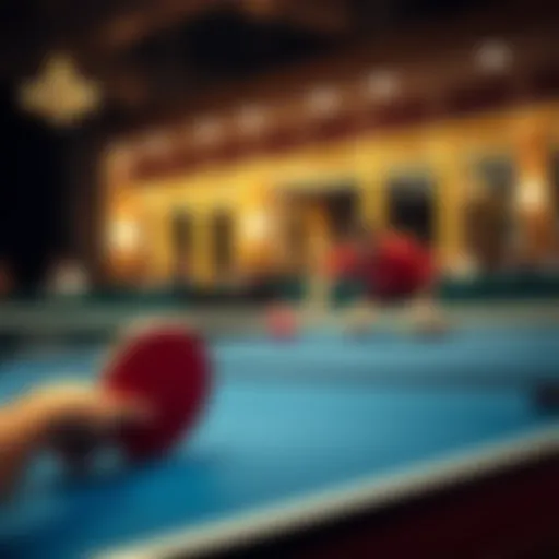 Dynamic action in table tennis match