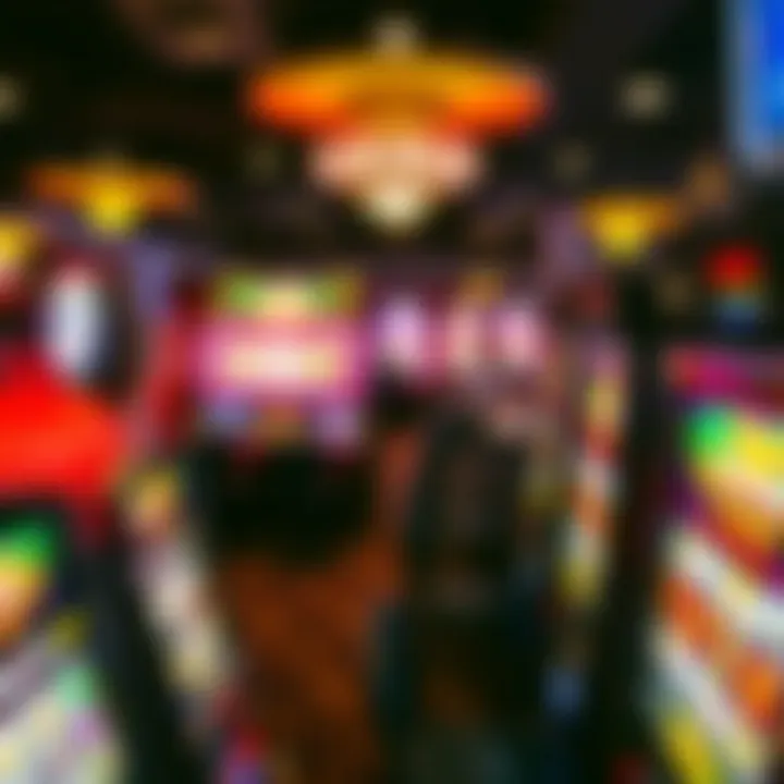Vibrant slot machines in a casino setting