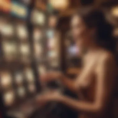 Player celebrating a winning moment at the slot machine