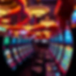 Exciting atmosphere of a slot tournament in Las Vegas