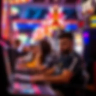 Competitive Spirit Group of participants engaged in a slot tournament