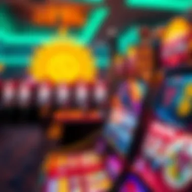 Casino Culture and Slot Machine Aesthetics A visual representation of casino culture intertwined with slot machine aesthetics