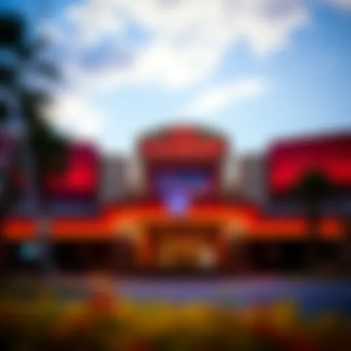 Exterior view of a prominent Tennessee casino showcasing its vibrant architecture.