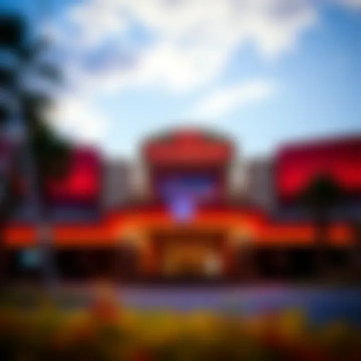 Exterior view of a prominent Tennessee casino showcasing its vibrant architecture.