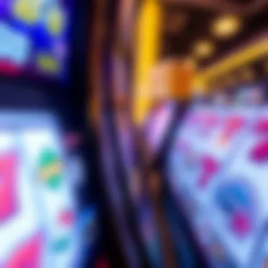 Close-up view of a modern slot game interface