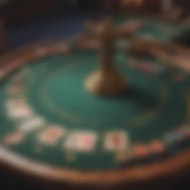 An intricate layout of a Four Winds Poker table.