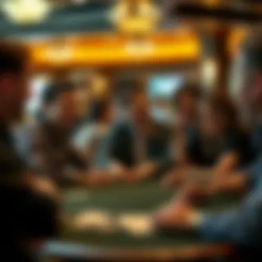 Social Connections in Poker: Laughter and Friendship Players sharing laughter and camaraderie over a poker game