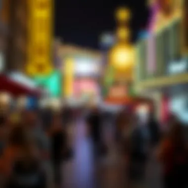 Vibrant nightlife scene on Fremont Street