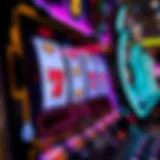 Detailed view of a hotline slot machine interface