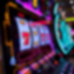 Detailed view of a hotline slot machine interface