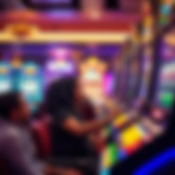 Player immersed in a vibrant hotline slots game