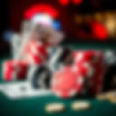 Thrill of Online Gambling A close-up of poker chips and cards, symbolizing the thrill of online gambling.