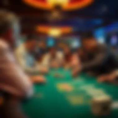 Engagement and Interaction at the Table Diverse players engaging in a blackjack game