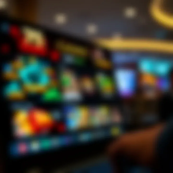 Dynamic online casino interface showcasing various games