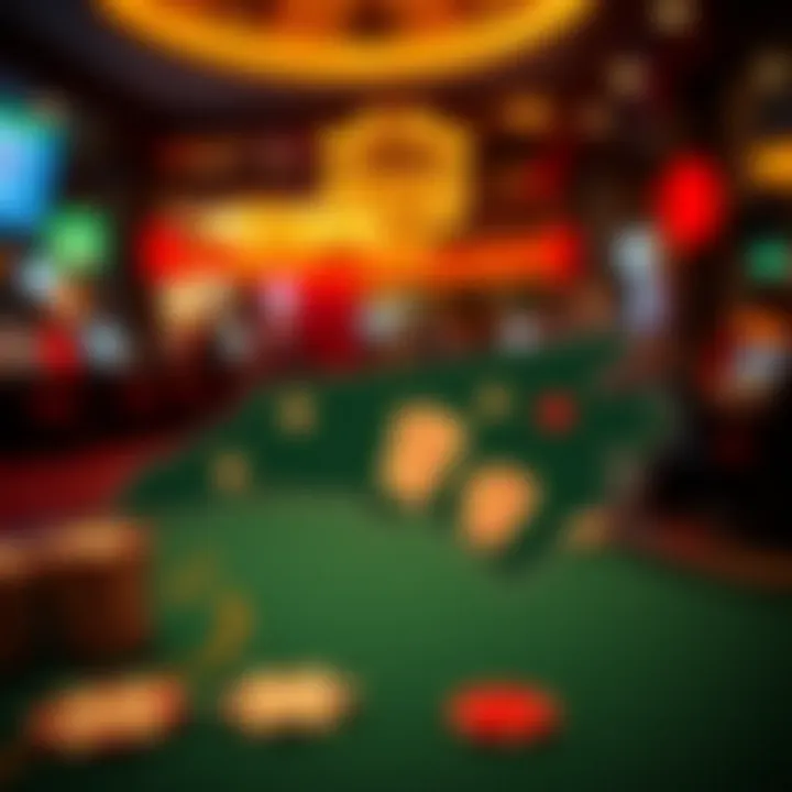 Map highlighting North Carolina with poker symbols