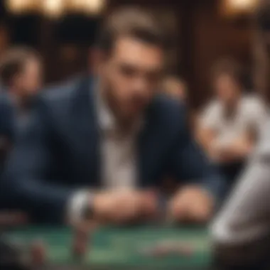 An intense moment of poker competition