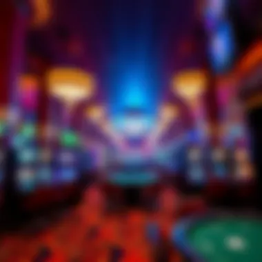 Exciting Gaming Experience in Las Vegas Vibrant gaming floor filled with slot machines and card tables