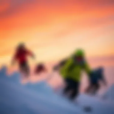 Diversity in Mountain Sports Dynamic imagery of various mountain sports disciplines, illustrating the diversity and excitement of these activities