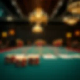 A classic blackjack table setup