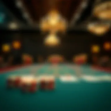 A classic blackjack table setup