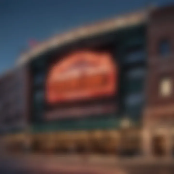 Exterior view of Wrigley Field showcasing its iconic architecture