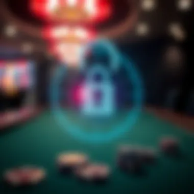 Robust Security Features in Poker Platforms A digital lock symbol representing security measures in online gaming