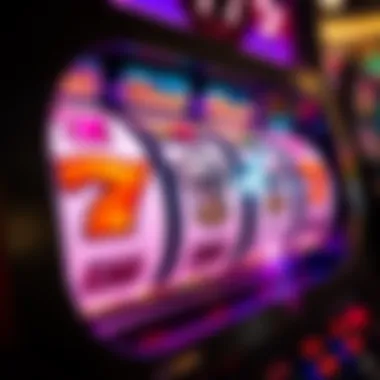 An intricate view of the Triple Diamond slot machine showcasing its vibrant symbols and design.