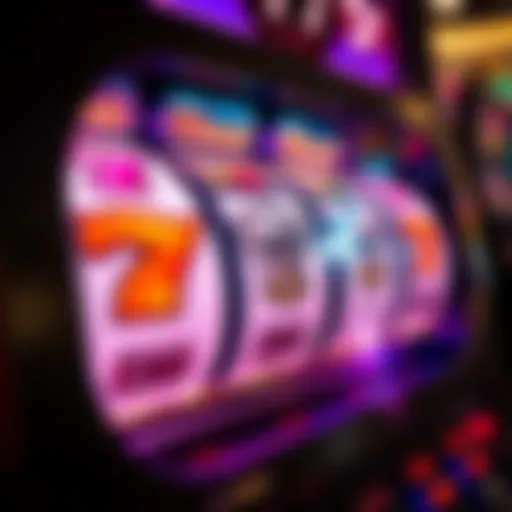 An intricate view of the Triple Diamond slot machine showcasing its vibrant symbols and design.