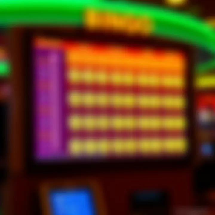 Bingo session schedule displayed on a digital board