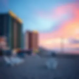 Tranquil beachfront view in Atlantic City