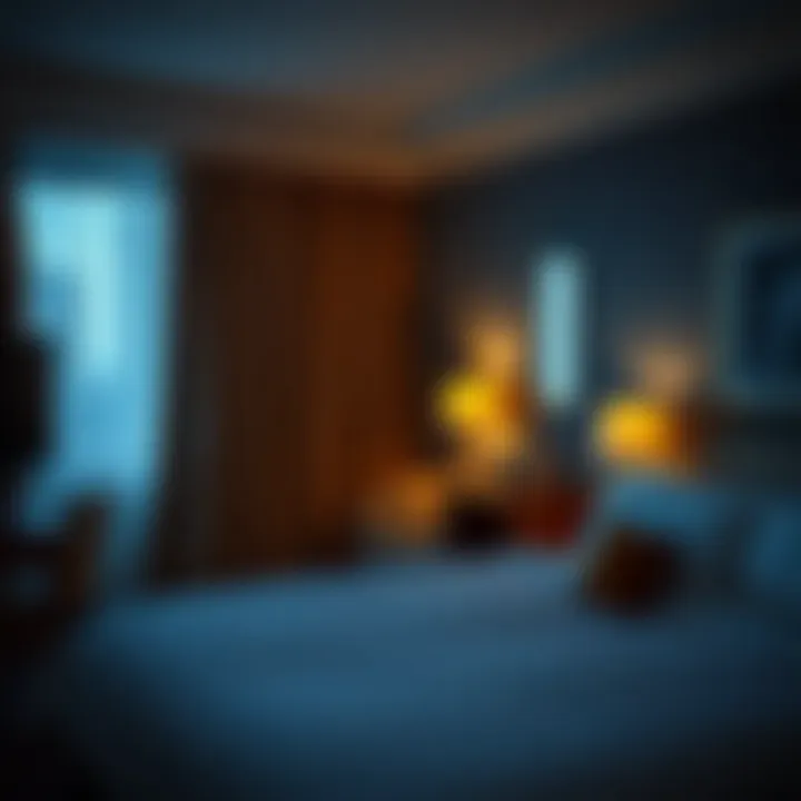 Cozy and inviting hotel room setup