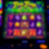 A vibrant depiction of the Five Frogs slot machine interface showcasing its unique symbols and gameplay features.