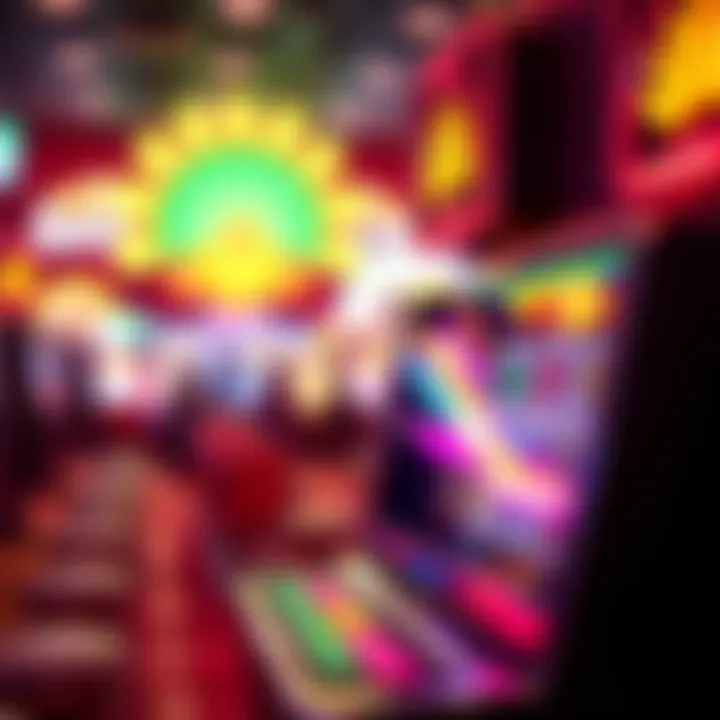 Vibrant graphic of a Vegas slot machine