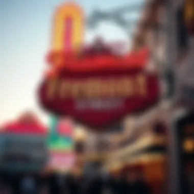 Fremont Street Icon Iconic Fremont Street sign amidst a lively atmosphere
