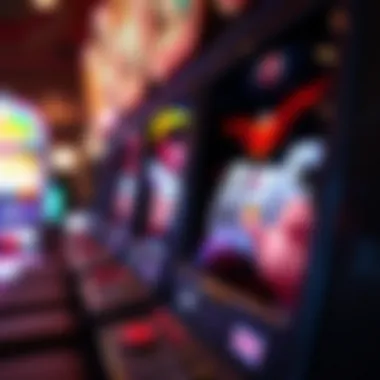 A close-up of a gaming machine with promotional graphics