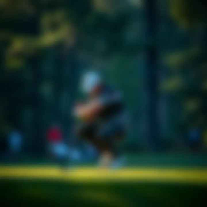 Golf player practicing on the course