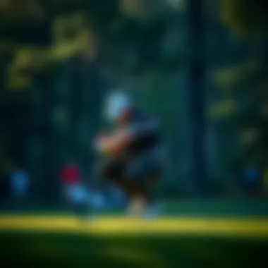 Skill and Precision in Golf Golf player practicing on the course