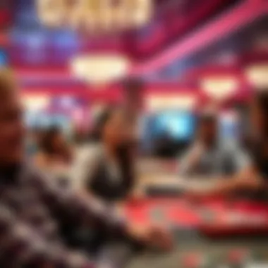 Excitement at the Gaming Tables Casino guests enjoying various gaming tables with excitement