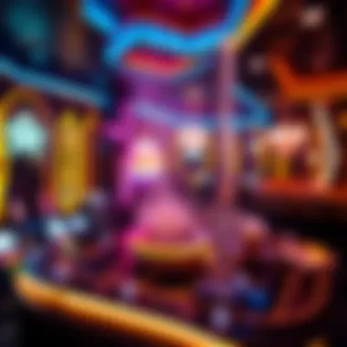 Lavish Interior of a Las Vegas Nightclub A lavish interior showcasing the unique decor of a top Las Vegas nightclub