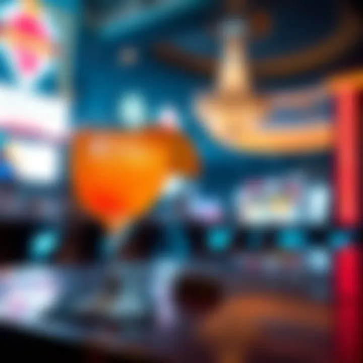 Signature Cocktail at a Renowned Las Vegas Club A signature cocktail served at a renowned Las Vegas club